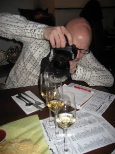 Grover taking a picture of our first tequila "sampler" at Maria's Cantina in Santa Fe, New Mexico.