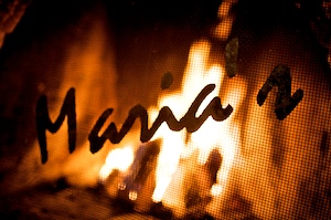 Maria's Cantina has a nice fire going in the entryway. Makes for a semi-cool picture!